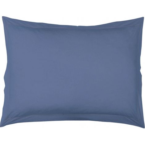 Taie d'Oreiller Unie en 100 % Coton Bleu Marine 50x70 cm