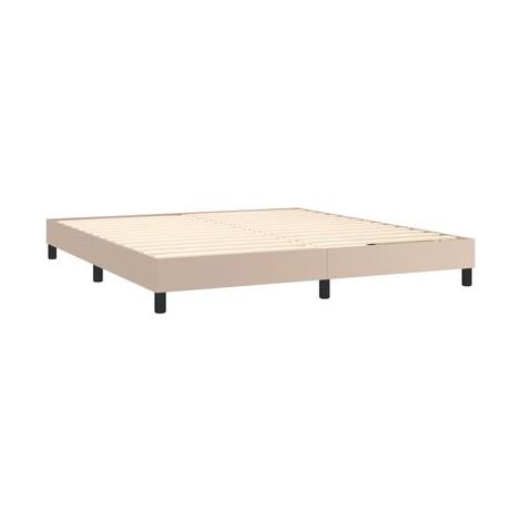 Sommier champignon avec matelas lumineux LED, couleur cappuccino, 180 × 200 cm, éclairage led d’ambiance, meuble de chambre, design contemporain, montage facile (1/5)