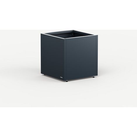 FIORIERA CUBO "PLANTER CUBE 50" IN METALLO 50X50X50CM ANTRACITE (1/5)