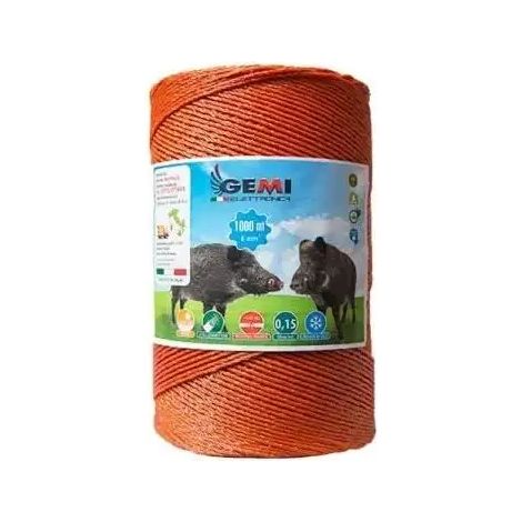Hilo Conductor Redondo Para Pastor Eléctrico Cerca Eléctrica 1000 MT 6 Mm² Valla Eléctrica Valla Electrificada Para Animales Jabalí Vacas Caballos Perros Cerdos Gallinas Zorros Gemi Elettronica