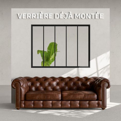 Verrière 5 Carreaux - Déjà Montée - Noir Mat (1/4)
