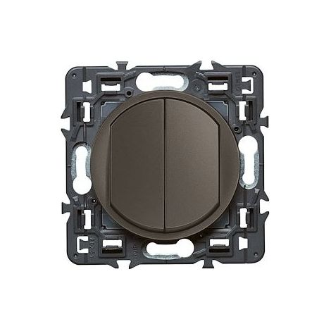 Legrand 099527 Céliane Soft 10A double switch or two-way switch - graphite