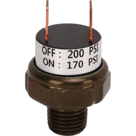 Interrupteur de Pression pour Compresseur Air 170-200 PSI, vanne de Contrôle en Acier Inoxydable, Pièce de Rechange Universelle pour Klaxon Train (1/4)