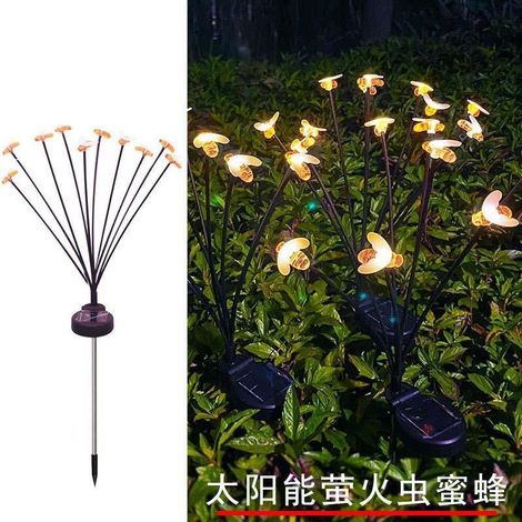 Lampe solaire de pelouse en forme d'abeille, éclairage LED extérieur en acier inoxydable IP55 A3 (1/5)