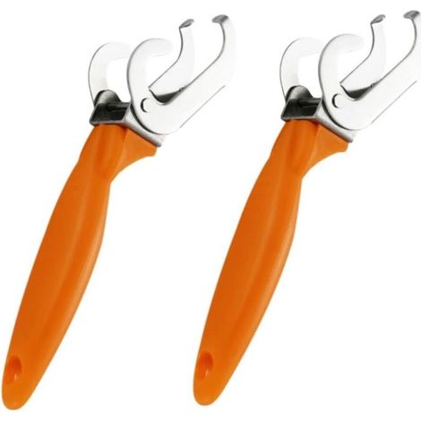 Pinze antiscottatura in acciaio inox a 2 pezzi per ciotole e piatti caldi, con impugnatura flessibile per cucina, griglia e forno. (1/5)