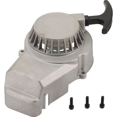 Démarreur à Tirette Remplacement pour 2 Temps 47cc 49cc 50cc Mini Pocket Dirt Pit Bike ATV Scooter Quad Moteur Argent (1/2)
