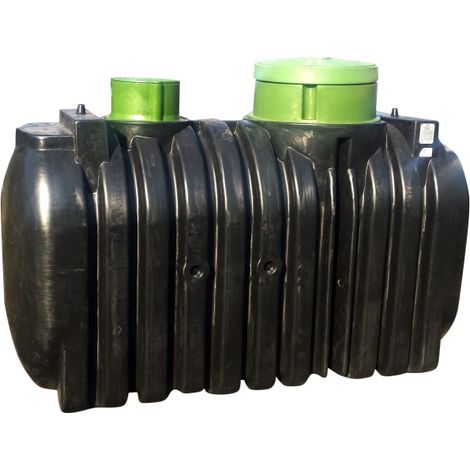Cuve de stockage 2000L de récupération d'eau de pluie , 2 trappes à enterrer