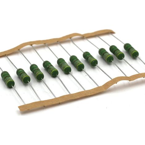 10 Résistances Bobinées 22 Ohms 2W Anti-Surge - Composants Électroniques Stables pour Circuits Haute Puissance - Tolérance 5%