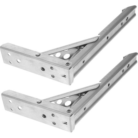 Zoll Edelstahl Winkelverbinder 2 Stück für Holzregale (1/5)