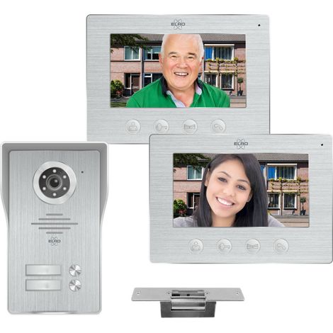 IP Video Türsprechanlage mit Kamera und Türöffner für 2 Familienhaus (1/5)