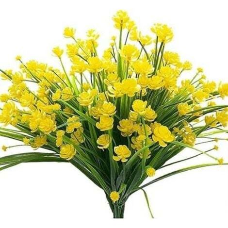 cespugli di narcisi gialli, pianta artificiale in plastica resistente ai raggi UV, per casa, ufficio, giardino esterno, giardino, tavolo da matrimonio, decorazione per tavolo in stile rustico