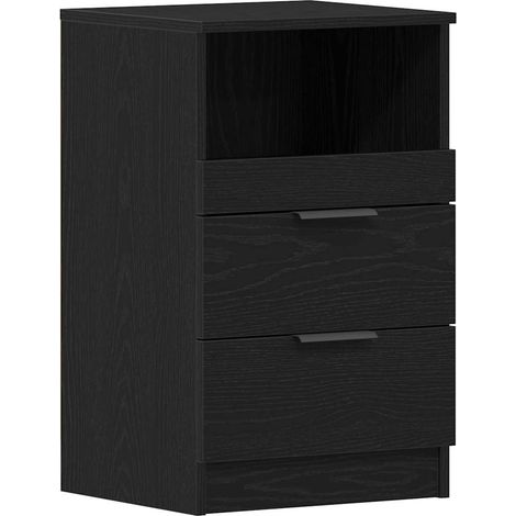Maison Exclusive - Nachttisch Schwarz Eichen-Optik 40 x 35 x 65 c