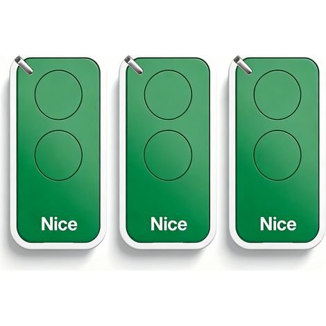 Émetteurs pour portes 2Ch 433Mhz Nice Era Inti Vert lot of 3