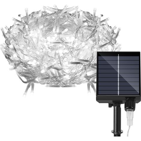 TolleTour 15M Solar String Light Natale LED Tenda 600LEDs Natale Tenda Luce Decorazione Finestra Natale Matrimonio Compleanno Casa Patio Bianco Freddo (1/5)