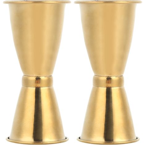 Verre doseur en acier inoxydable pour cocktails alcool jigger à liqueur tasse à mesurer liquide 30ml 60ml (1/5)