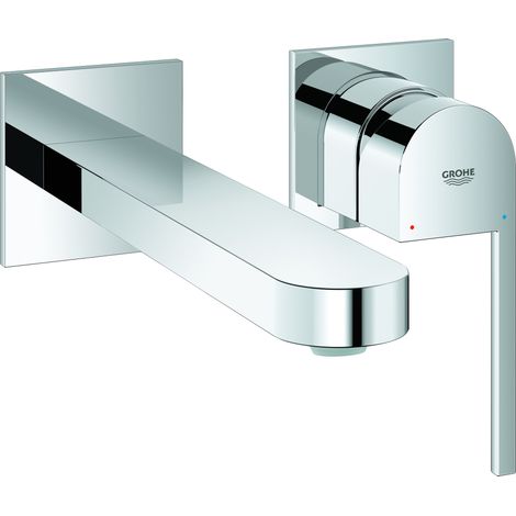 Mezclador de lavabo Grohe Plus de 2 orificios, proyección 203mm, (1/4)
