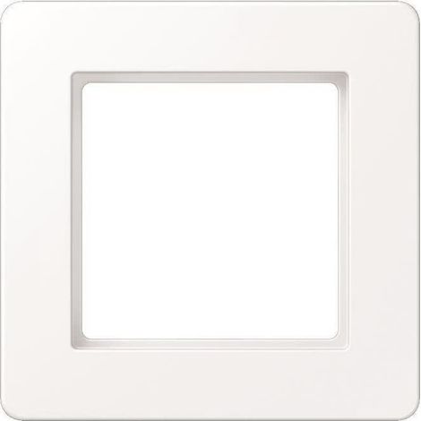Jung Telaio 1 posto, A FLOW, termoplastico verniciato, bianco neve opaco, montaggio verticale e orizzontale AF 581 BF WWM