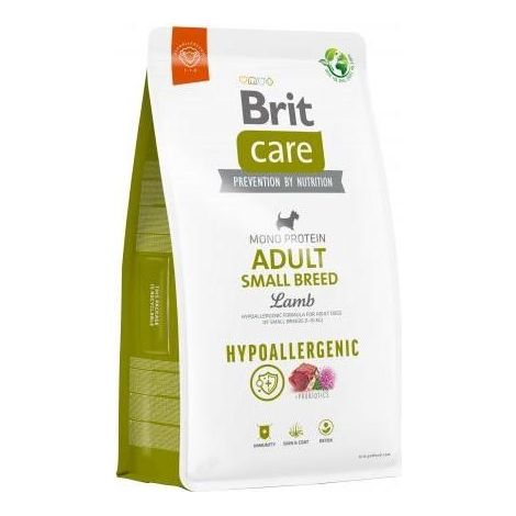 Croquettes hypoallergéniques BRIT Care Agneau et Riz pour chiens adultes de petites races - 3 kg