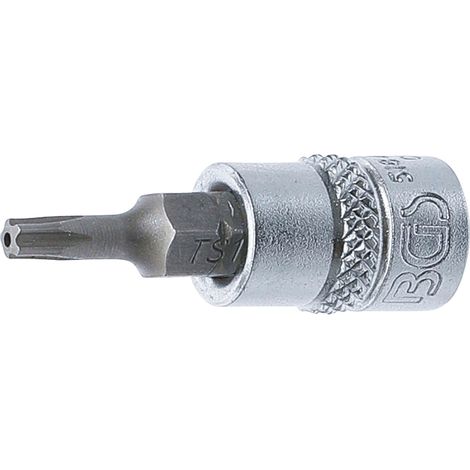 Punta de vaso  entrada 6,3 mm (1/4")  T-Star (para Torx Plus) con perforación TS15 (1/2)