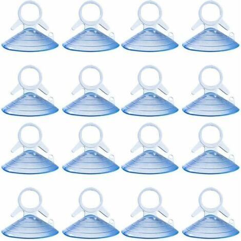 Lot de 40 ventouses en PVC transparent sans crochets - Ventouses rondes en plastique adhésif puissant pour voiture, pare-soleil (1/4)