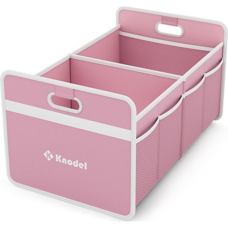 Organisateur de coffre pliable 50x31x26cm, rose, avec poignées renforcées (1/5)