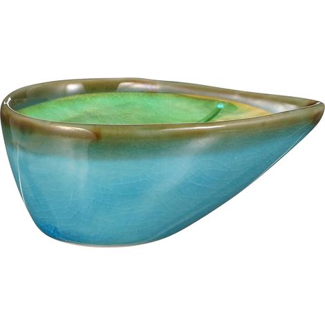Bol en Céramique Bleu pour Huiles Essentielles, Simple et Pratique, Facile à Nettoyer, pour Usage Professionnel la Maison, Forme Goutte Décorative (1/5)