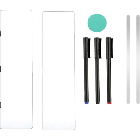 Tableau Blanc Magnetique - Pour Ecran Ordinateur - Fixation Auto-Adhesive - 2 Pièces - Avec Bandes Métalliques et Accessoires (1/5)