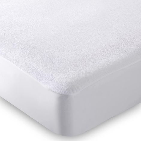 Protège-matelas imperméable pour très grand lit 100 % coton éponge,Housse de lit extra profonde,Ultra douce, hypoallergénique,Lavable en machine,King size 153x200 + 30 cm (1/5)
