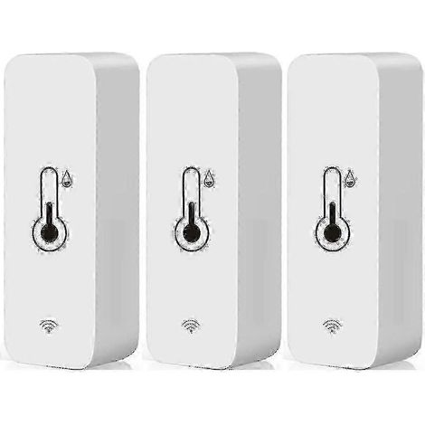 3x Tuya Wifi Capteur de température et d'humidité Thermomètre hygromètre intérieur (1/5)