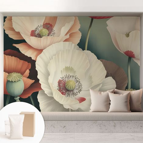 Papier peint intissé mural installation rapide du papier peint durable et résistante - Colle incluse gratuite Beauté florale 208x146 cm (1/5)
