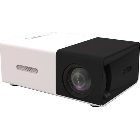 Mini projecteur portable YG300 pour enfants, projecteur jaune et blanc (1/5)