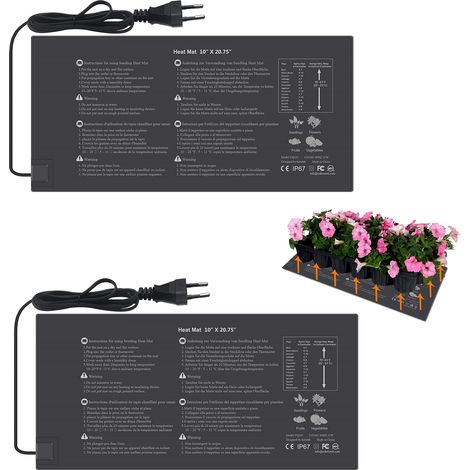 Heating mat for seedlings, heating mat for plant cultivation, heating mat for seeds, waterproof heating mat 230V/220V, 21W (1/5)
