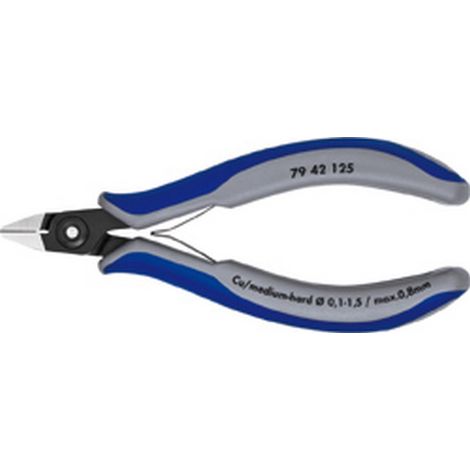 Pince coupante de précision électronique, longueur 125 mm, forme 4, sans polissage (1/5)