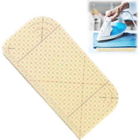 Thermobeständiges Bügellineal 10x20 cm, Universell für Nähen, Quilting & Säume, Maximale Präzision für Stoffe (1/5)