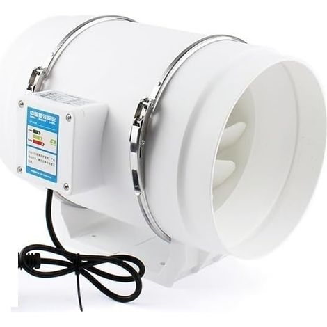 6/8 pouces ventilateurs d'échappement silencieux tuyau en ligne conduit ventilateur extracteur d'air ventilateur Ventilation cuisine toilette mur Booster propre ventilateur(200mm outlet) (1/5)