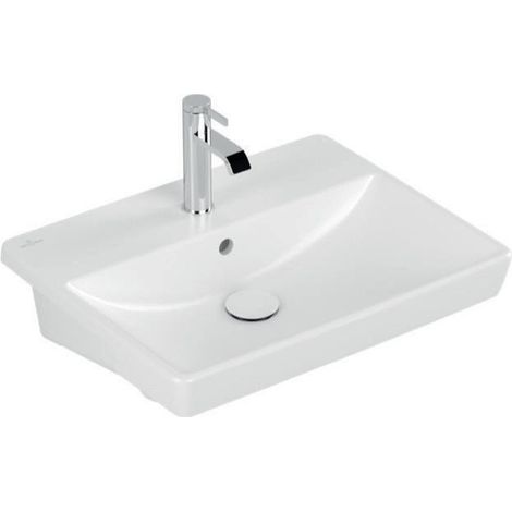 V&B Vorbauwaschtisch AVENTO 550x360mm m ÜL Stone White CeramicPlus (1/4)