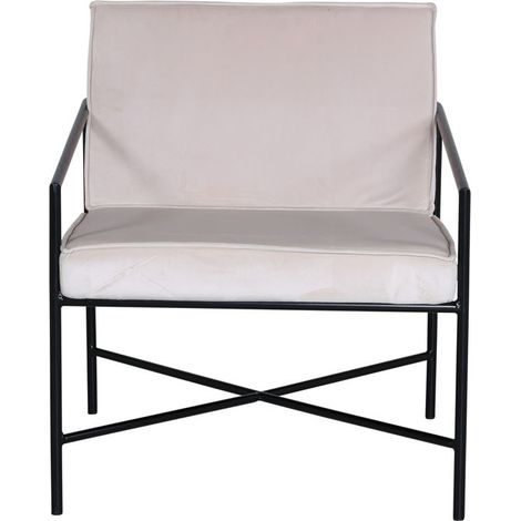 Rakel Fauteuil velours Beige. (1/5)