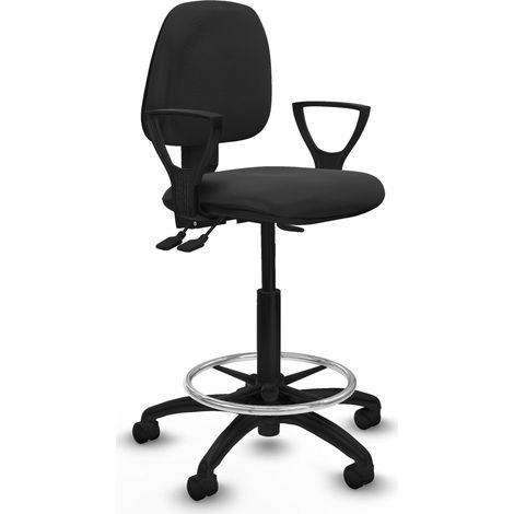 Tabouret haut piqueras y crespo Isso AS gris similpiel robuste (1/2)