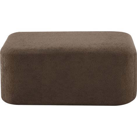 Ottoman de terciopelo marrón 96 x 69 x 45 cm HOMVRA (1/5)