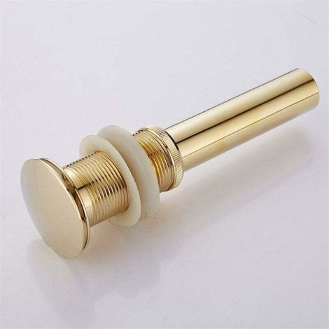 [JAMAIS UTILISÉ] Moderne Pop-Up Rétro Bouchon Bonde De Lavabo Vidange Sans Trop-Plein En Laiton Bronzé Universel Valve Draineur D’Evier Vasque Siphon (1/4)