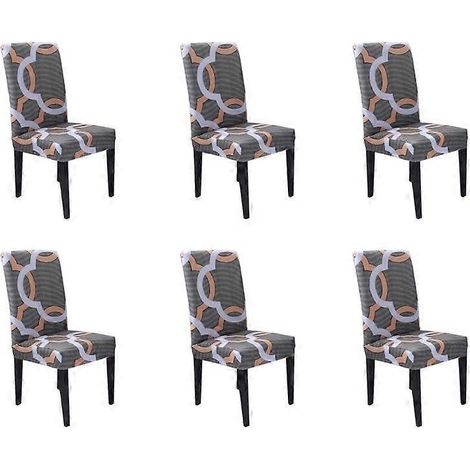 6 Housses de Chaise Élastiques pour Protection de Siège - Lot de 6 (1/4)