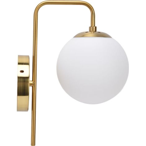 Applique murale LED ronde en forme de boule de verre E27, style nordique moderne, Texture givrée, pour chambre à coucher, 110 à 240V