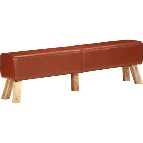 Bank Turnbock-Design Braun 160 cm Echtleder (1/4)