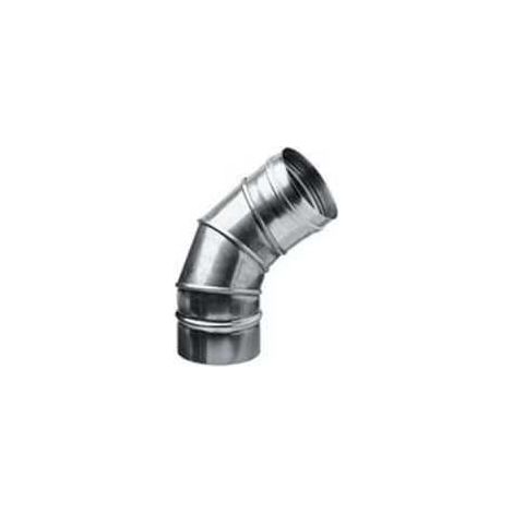 Simple paroi inox 0,6 mm - Coude réglable 0 - 90° 180 mm