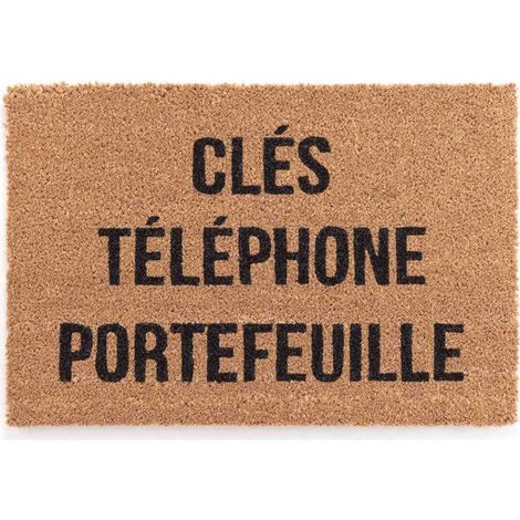 Paillasson en Coco "Memo" 40x60cm Naturel (1/2)