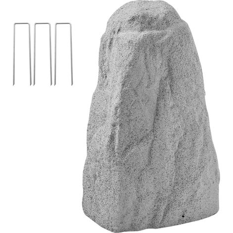 Mophorn Copertura Decorativa per Pompa da Pozzo, Struttura Realistica in Finta Roccia, Resistente alle Intemperie, Ideale per Giardini, Grigio, Misura Media