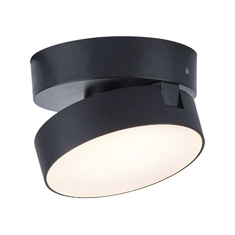 Spot de plafond rond LED noir orientable 6,8 W Stanos Lutec (1/2)