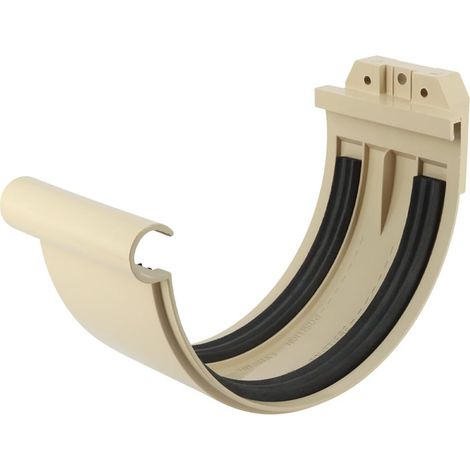 Jonction à joint - Sable - pour gouttière PVC demi-ronde de 33 - Nicoll