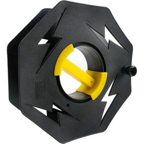 Enrouleur De Câble Noir Robuste, Support Vide pour Câbles De Raccordement, Câbles De Camping, Guirlandes De Noël, Enrouleur Rotatif pour Câbles Électriques De Caravane. (1/5)