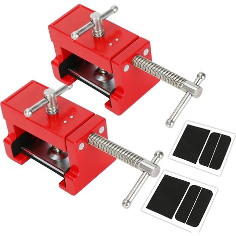 Pinces de fixation pour armoires, pinces de montage pour armoires, outils de serrage pour cadres, plaques d'alignement, ensemble de 2 pièces, rouge. (1/5)
